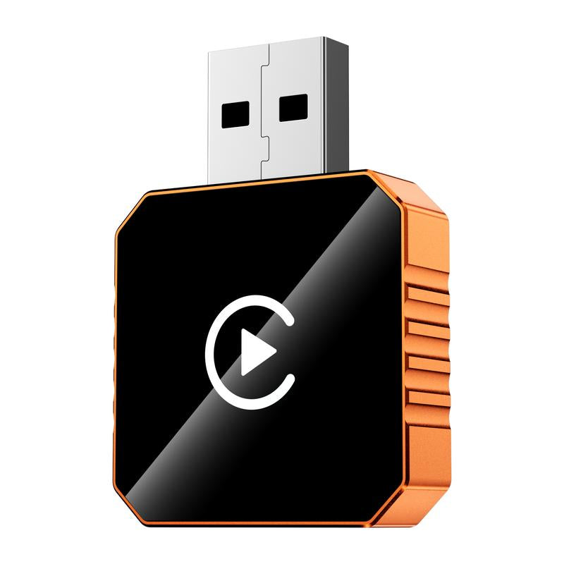 Upgrade Your Drive: Yurnlv 2026 Wireless CarPlay Adapter for iPhone & Android - Fast, Hands-Free Connectivity in Orange