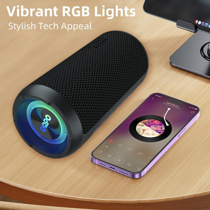 Experience Powerful Sound Anywhere with the OQPO Pro Portable Bluetooth Outdoor Speakers - 24W High Volume Stereo, IPX7 Waterproof, and Dual Speakers for Ultimate Audio Enjoyment