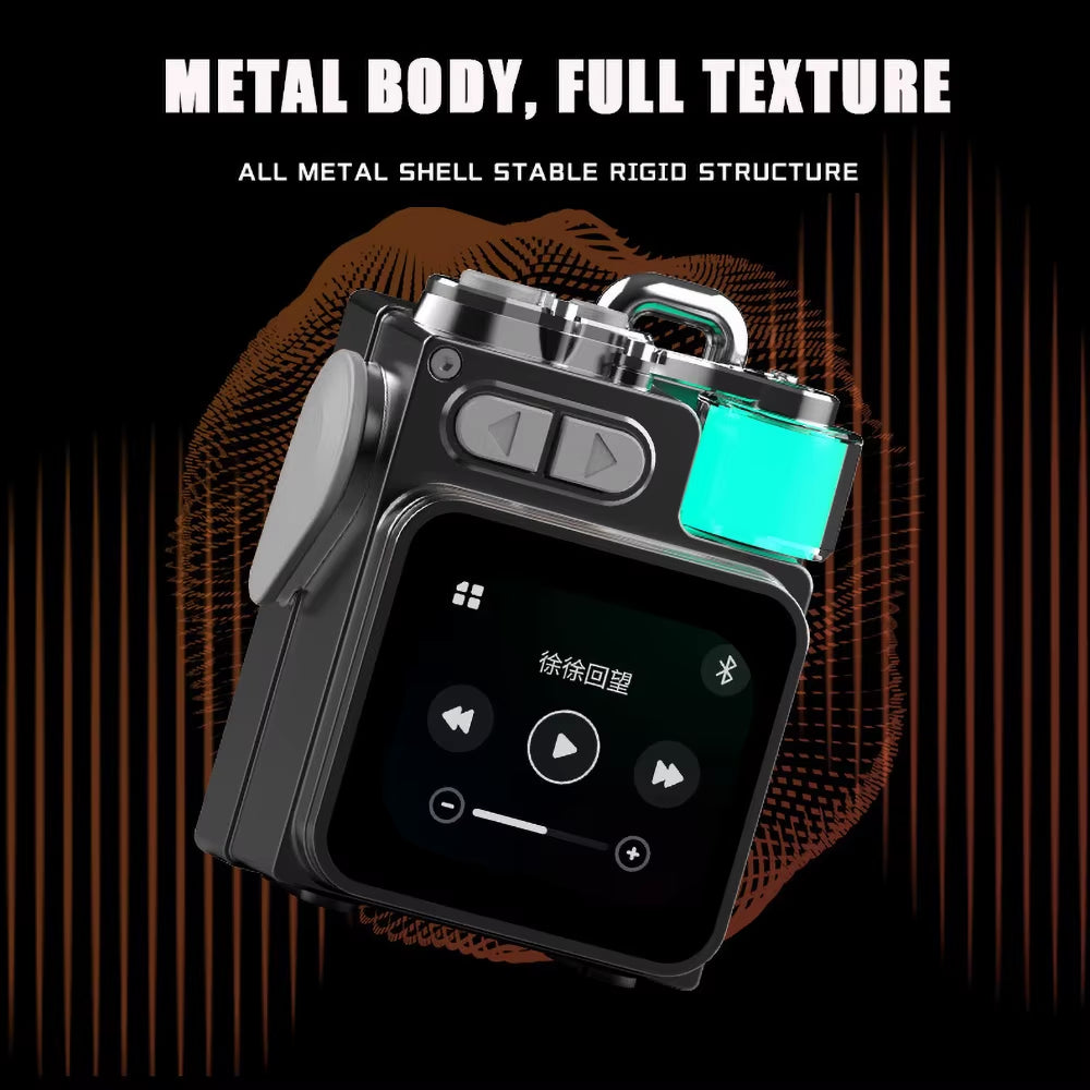 Experience High-Quality Sound with Our Bluetooth-Compatible Wireless Portable Speaker - Metal Mechanical Design with RGB LED Display