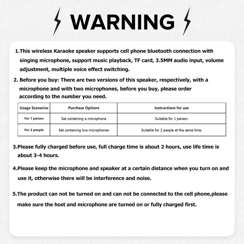 Ultimate Portable Wireless Karaoke Speaker with RGB LED Lights - HiFi Stereo Sound for Unforgettable Outdoor Parties and Travel Adventures