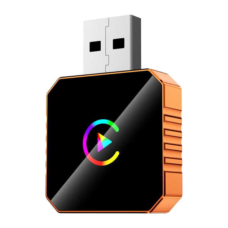 Upgrade Your Drive: Yurnlv 2026 Wireless CarPlay Adapter for iPhone & Android - Fast, Hands-Free Connectivity in Orange