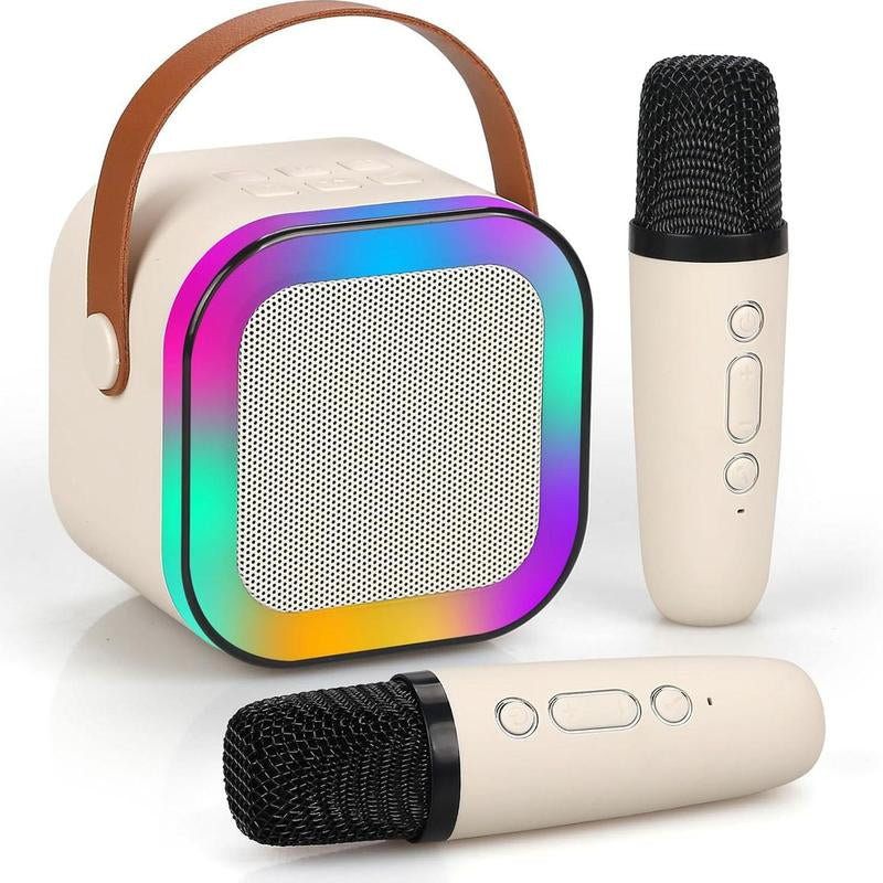 Ultimate Portable Wireless Karaoke Speaker with RGB LED Lights - HiFi Stereo Sound for Unforgettable Outdoor Parties and Travel Adventures