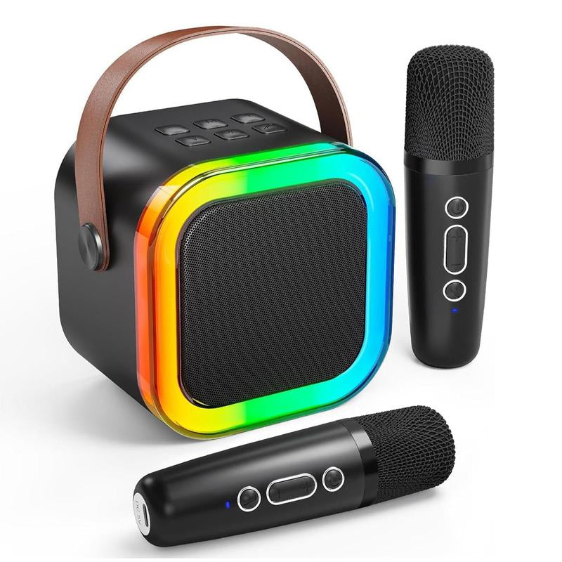 Ultimate Portable Wireless Karaoke Speaker with RGB LED Lights - HiFi Stereo Sound for Unforgettable Outdoor Parties and Travel Adventures